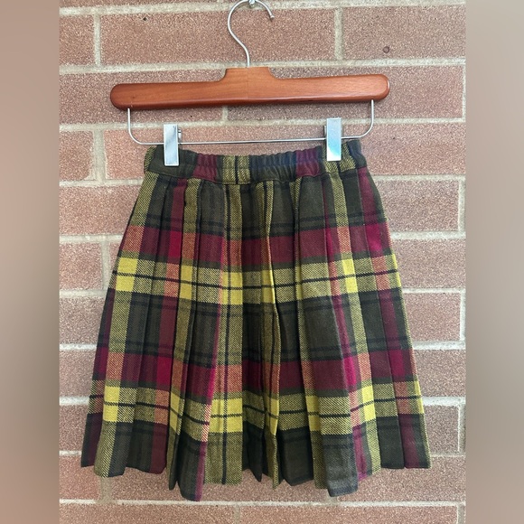 Vintage Benetton pleated wool blend skirt - Picture 2 of 9